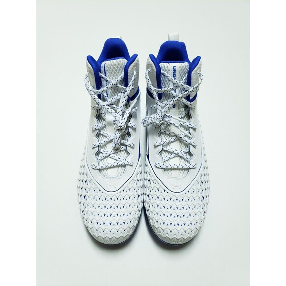 Under Armour Hammer MC Football Cleats Men\'s Size 10.5 White Blue 3022836-115